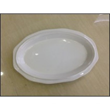 Itens de estoque em Stoneware 11.75 polegadas Oval Plate (JSD-STK11.75)